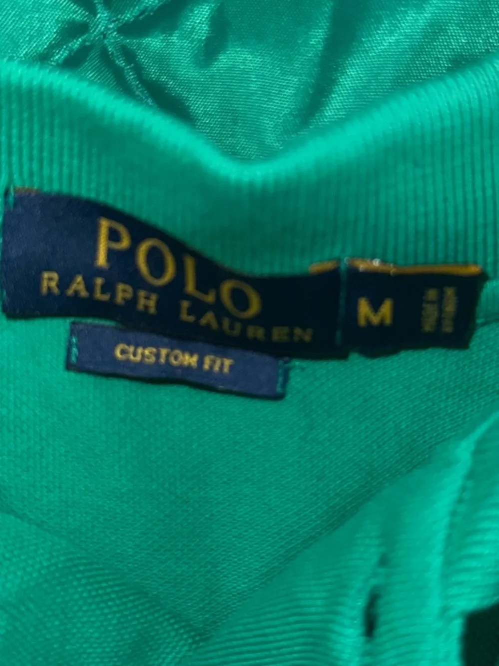 Ralph Lauren Green Polo with Navy Embroidered Pony
